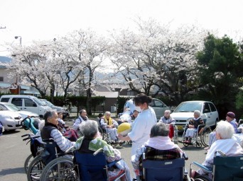 湯野温泉病院お花見